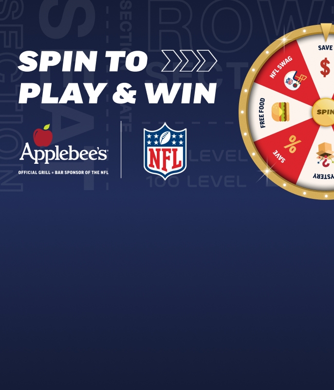 Image of Club Applebee’s Exclusive | No purchase necessary. See https://www.applebees.com/en/official-nfl-digital-game for official rules and free alternate mode of entry